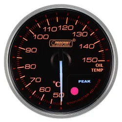 Wskaźnik Prosport Premium temperatura oleju 60mm bursztynowy