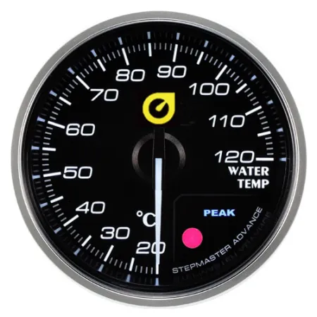 Wskaźnik New Auto Gauge temperatura wody 60mm bursztynowy