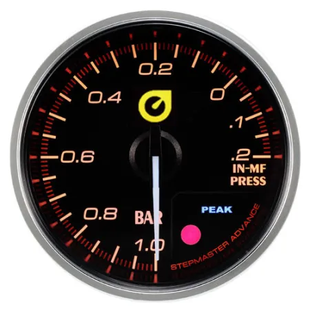 Wskaźnik Podciśnienia New Auto Gauge 52mm bursztynowy