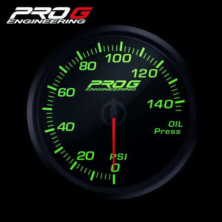 Wskaźnik Pro G Race Series RC, ciśnienia oleju PSI GREEN 52mm