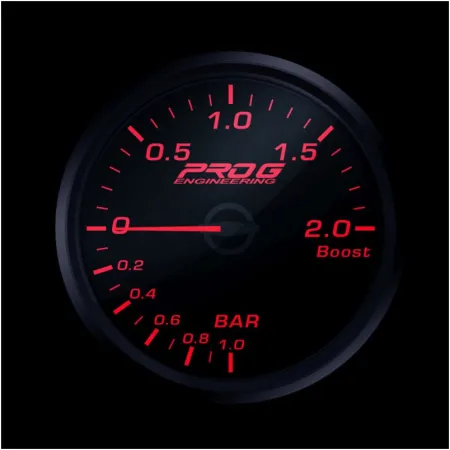 Wskaźnik Pro G Race Series RC, doładowania Boost 2 Bar RED 52mm