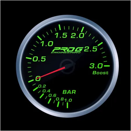 Wskaźnik Pro G Race Series RS, doładowania Boost 3 Bar GREEN 60mm