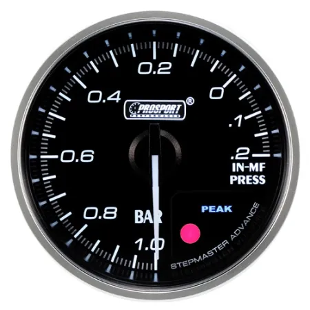 Wskaźnik Prosport Premium Podciśnienie 52mm bursztynowy