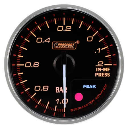 Wskaźnik Prosport Premium Podciśnienie 52mm bursztynowy