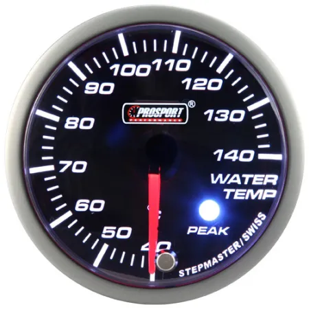 Wskaźnik Prosport temperatura wody seria Stepper Motor Peak 52mm niebieski