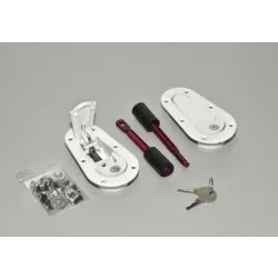 Zapinki AeroCatch Flush Plus Białe z zamkiem (podkładki montażowe w zestawie)