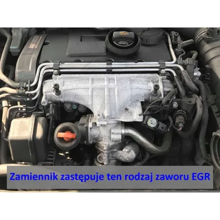 Zamiennik zaworu EGR VW Seat Skoda Audi z silnikami 1.9 TDI AXR BKC BKD AZV BRU + kolanko 90' 51 N