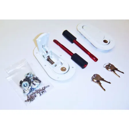 Zapinki AeroCatch Flush Białe z zamkiem (podkładki montażowe w zestawie)