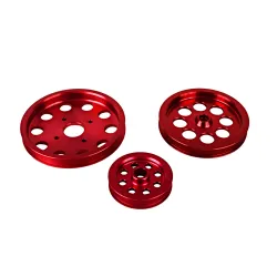 Zestaw lekkich kół pasowych do silników Nissan RB20 i RB25.