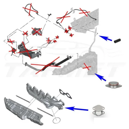 Zestaw do usunięcia układu EGR w silnikach BMW N57 N57S 3.0 Diesel