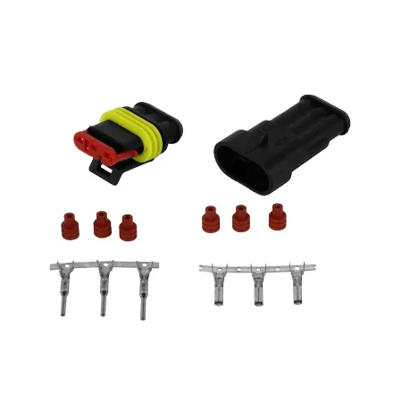 Złącze SUPERSEAL 3-pinowe Kpl gniazdo + wtyczka