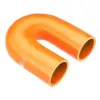 Kolanko silikonowe 180' 57mm Pomarańczowy