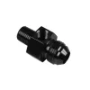 AN6 1/4 NPT Nypel adapter z wejściem na czujnik 1/8 NPT Czarny