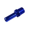 Nypel adapter aluminiowy 1/8" NPT na króciec 6-7mm (1/4) push-on niebieski