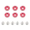 Ozdobne śrubki i podkładki Mishimoto Fender Washer Kit małe czerwone