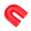 Kolanko silikonowe 180' 51mm Czerwony