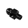 AN6 1/4 NPT Nypel adapter z wejściem na czujnik 1/8 NPT Czarny