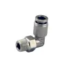 Nypel adapter Turbosmart 90' 1/8 NPT Pushloc 1/4 stal nierdzewna