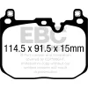 DP42393R Klocki hamulcowe YELLOWSTUFF EBC Brakes BMW 1 Series F40 116 1 Series F40 118 1 Series F40 120 1 Series F40 128 1 Series xDrive F40 120 1 Ser