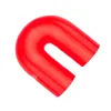 Kolanko silikonowe 180' 57mm Czerwony