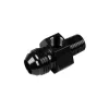 AN6 1/4 NPT Nypel adapter z wejściem na czujnik 1/8 NPT Czarny