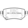DPX2287 Klocki hamulcowe ULTIMAX2 EBC Brakes Mazda 6 GJ 6 GL