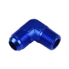 AN4-1/8 NPT 90' Nypel adapter męsko-męski Niebieski
