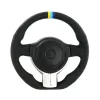 GReddy Black Leather Steering Wheel with 3-Color Stripe for Toyota GT86 (12-16)