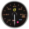 Wskaźnik New Auto Gauge ciśnienie paliwa 52mm bursztynowy