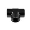 Trójnik żeński/żeński/żeński 1/2 NPT Czarny