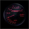Wskaźnik Pro G Race Series RC, doładowania Boost 3 Bar RED 60mm