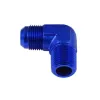 AN4-1/4 NPT 90' Nypel adapter męsko-męski Niebieski