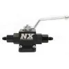 Lightweight Billet Aluminum In-Line Ball Valve- 1/2 Inch I.D. W/ 4AN Fittings Nitrous Express NX-15159-4