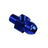 AN8 1/4 NPT Nypel adapter z wejściem na czujnik 1/8 NPT Niebieski