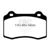 DP51140NDX Klocki hamulcowe BLUESTUFF NDX EBC Brakes Alfa Romeo 147 156 GTV Spider BUGATTI EB110 Chrysler USA Viper Citroen DS3 Dodge USA Viper DS DS3
