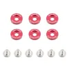 Ozdobne śrubki i podkładki Mishimoto Fender Washer Kit małe czerwone