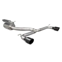 3" Scorpion Resonated Cat Back Exhaust system Black Ceramic Tips