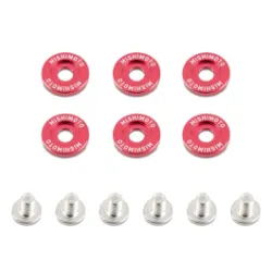 Ozdobne śrubki i podkładki Mishimoto Fender Washer Kit małe czerwone