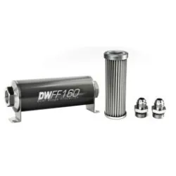 DeatschWerks In-Line Fuel Filter Kit -8AN 5 Micron 160mm