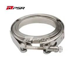 Pulsar PSR Flange Clamp Kit Stainless Steel V Band T4 Twin Scroll 1.28A/R 4" OD Turbine Housing Outlet
