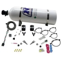 Dual Nozzle Nitrous System with 15Lb Bottle for GM TBI ALL (50-75-100-125HP) Nitrous Express NX 20218-15