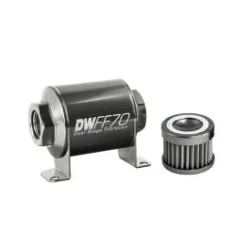 DeatschWerks In-Line Fuel Filter Kit -10AN Female 40 Micron 70mm