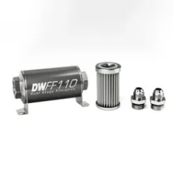 DeatschWerks In-Line Fuel Filter Kit -8AN 5 Micron 110mm