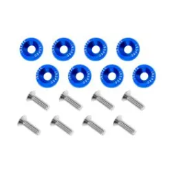 Ozdobne śrubki i podkładki JRspec Fender Washer niebieskie