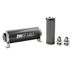 DeatschWerks In-Line Fuel Filter Kit -8AN 40 Micron 160mm