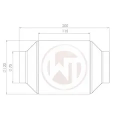 Racing Catalyst Converter Wagner Tuning 200CPSI with EU6 coating