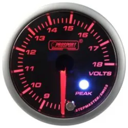 Wskaźnik Prosport Napięcie seria Stepper Motor Peak 52mm bursztynowy