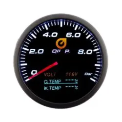 Auto Gauge 60mm - Wskaźnik 4w1 Ciśniene oleju napięcie temperatura wody i oleju