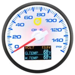 Auto Gauge 60mm - 4w1 Wskaźnik ciśnienia oleju napięcia temperatury wody i oleju