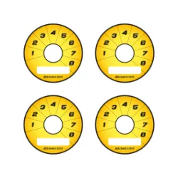 Ecumaster Tarcze Rotary Switch 8pos żółte Y01